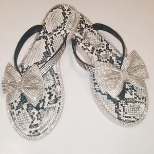 Shine on me bow sandals